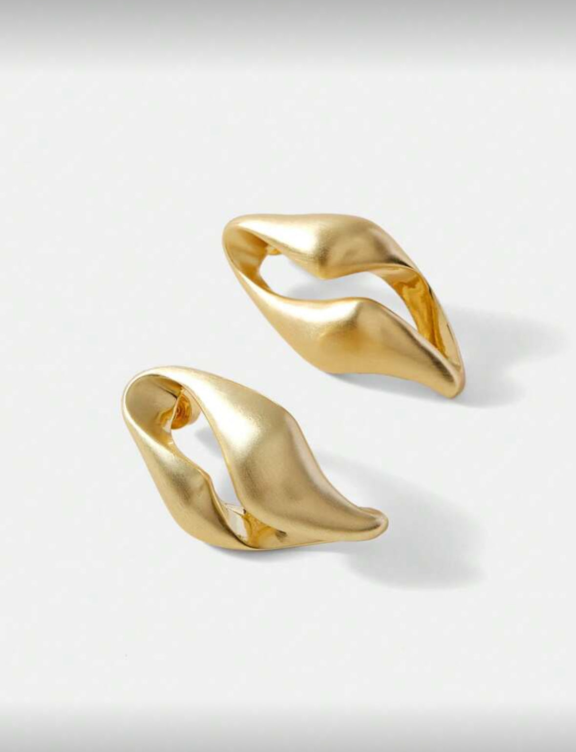 Hollow Gold Statement Earrings